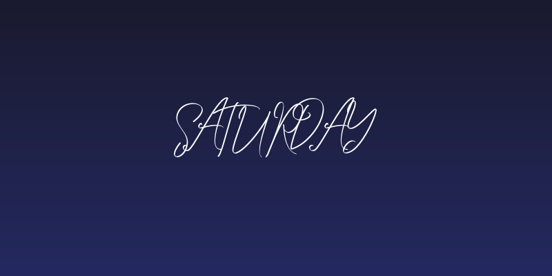 Saturday Social Header