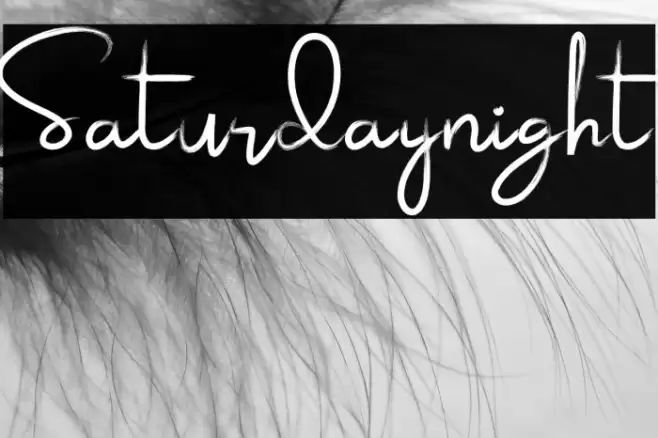 Saturdaynight Font examples