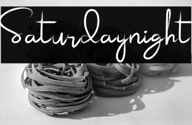 Saturdaynight Font examples