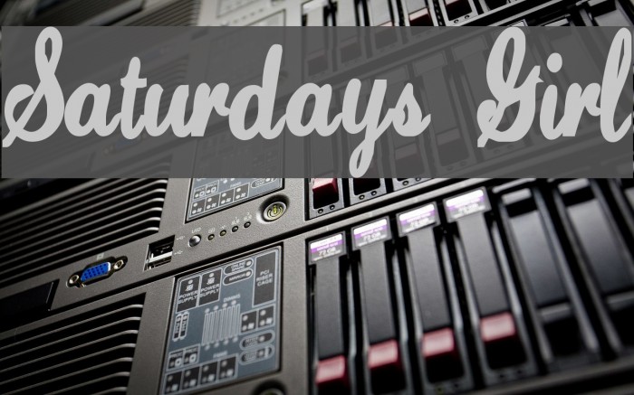 saturdays girl 字体