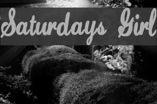 Saturdays Girl Font examples