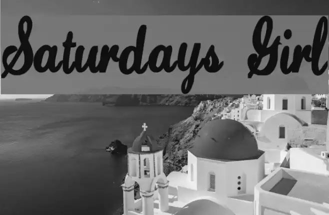 Saturdays Girl Font examples