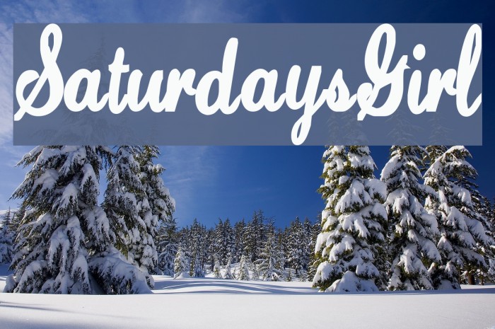 SaturdaysGirl Font examples
