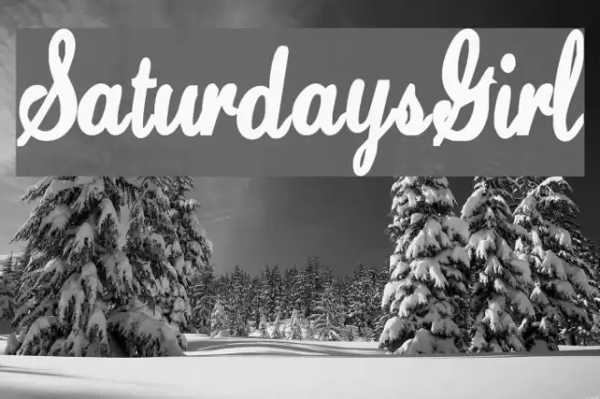 SaturdaysGirl Font examples