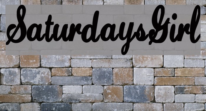 SaturdaysGirl Font examples