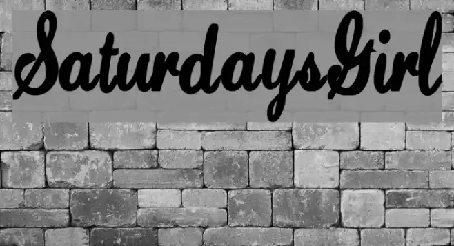SaturdaysGirl Font examples