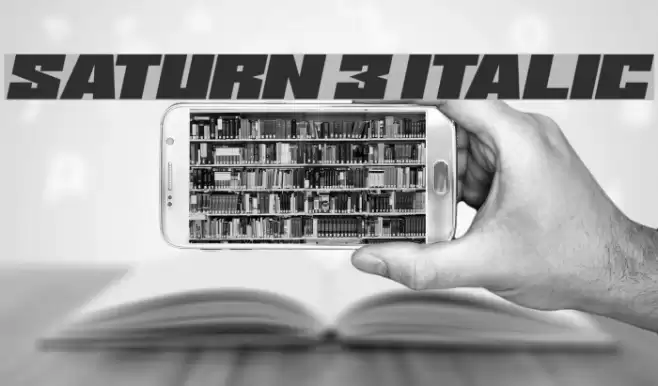 Saturn 3 Italic خط examples