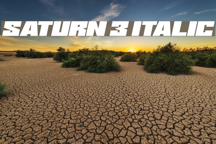 Saturn 3 Italic Font examples