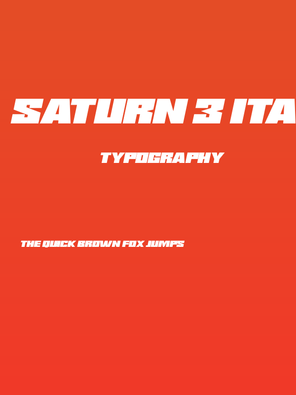 Saturn 3 Italic Poster