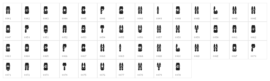 Saturn Regular Character Map