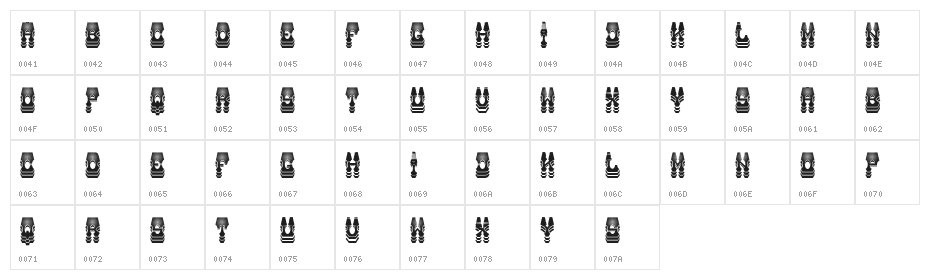 Saturn Sliced Regular Character Map