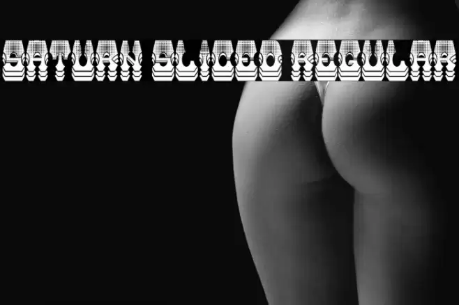 Saturn Sliced Regular Font examples