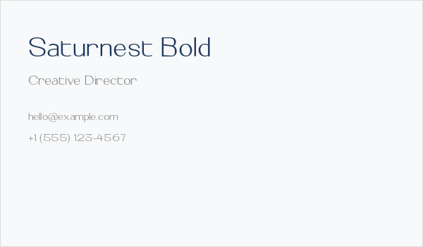Saturnest Bold Business Card