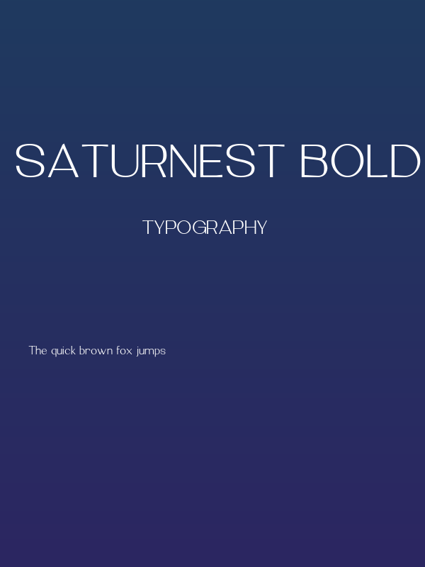 Saturnest Bold Poster