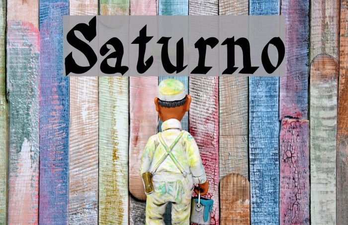 Saturno Font examples