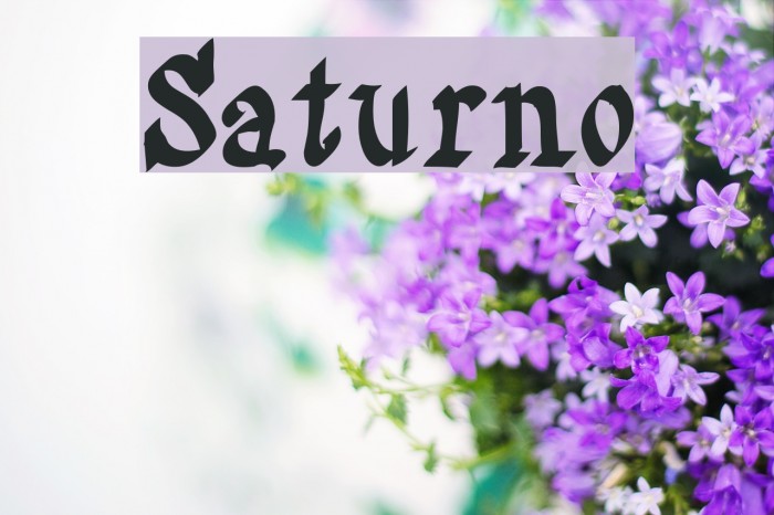Saturno Font examples