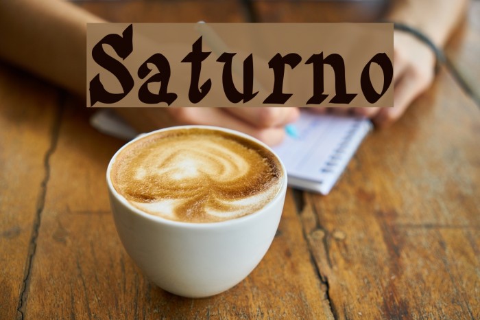 Saturno Font examples