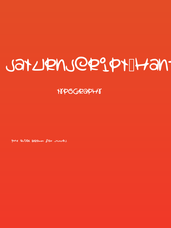 Saturnscript_Handwritten Poster