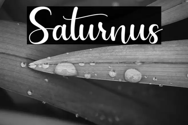 Saturnus Font examples