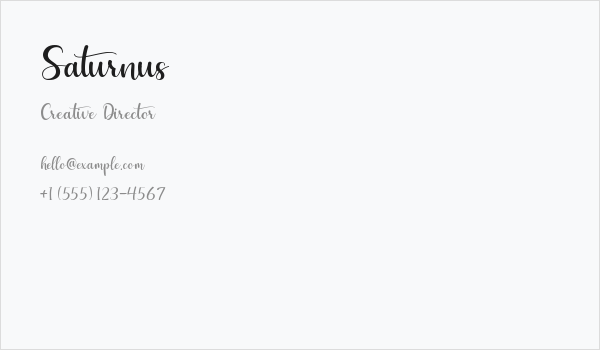 Saturnus Business Card