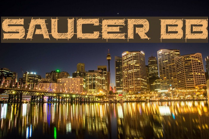 Saucer BB Font examples