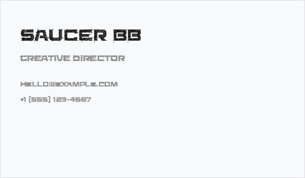 Saucer BB Business Card