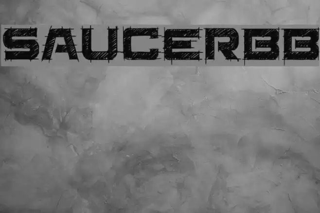 SaucerBB Font examples