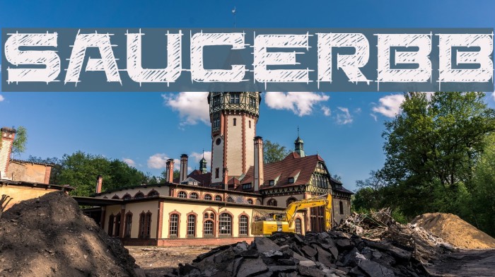 SaucerBB Font examples