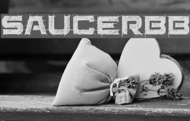 SaucerBB Font examples