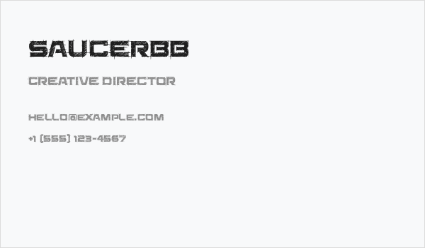 SaucerBB Business Card