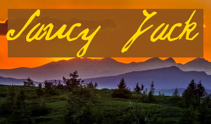 Saucy Jack Font examples