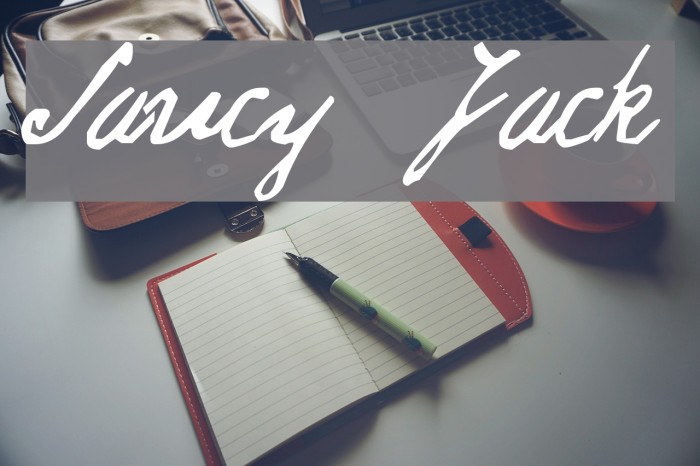 Saucy Jack Font examples