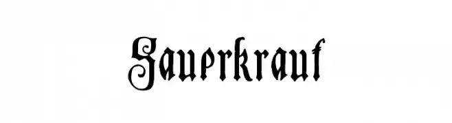 Sauerkraut  Frei Schriftart Herunterladen