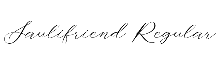 Saulifriend Regular  font caratteri gratis
