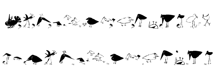SaulsRandomBirds Font LOWERCASE