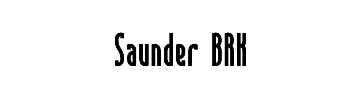 Saunder BRK Font