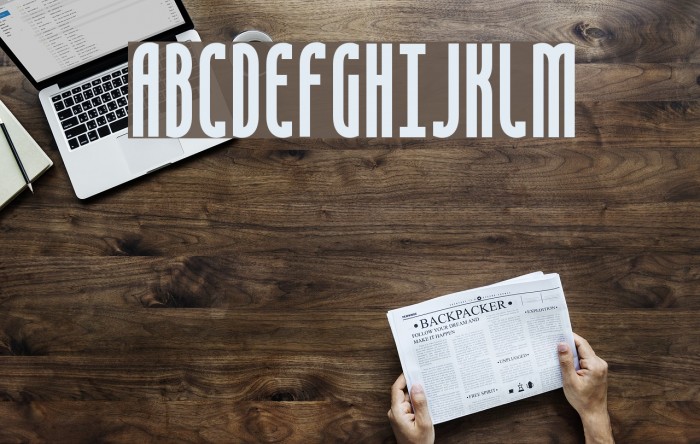 Saunder BRK Font examples