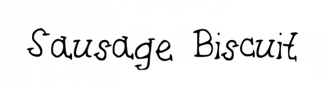 Sausage Biscuit  Frei Schriftart Herunterladen