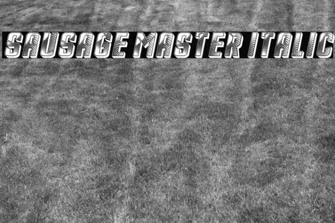 Sausage Master Italic Font examples