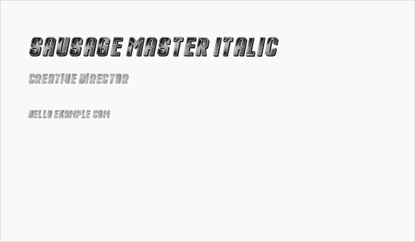 Sausage Master Italic Business Card