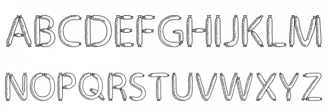 SausageType Display Polices MAJUSCULES