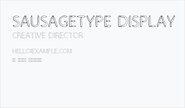 SausageType Display Business Card