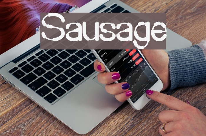 Sausage Schriftart examples