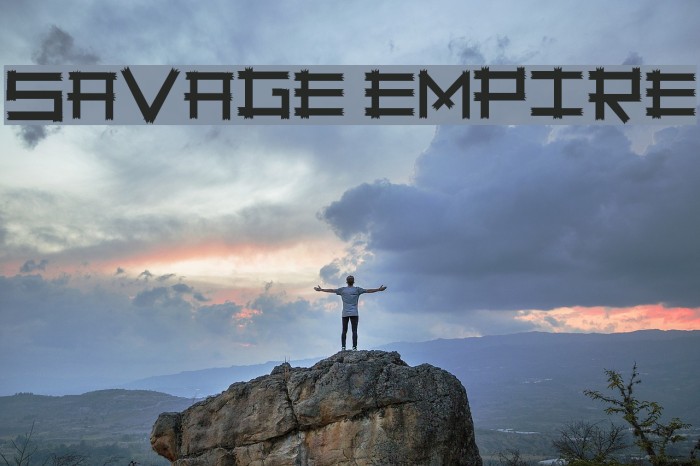 Savage Empire Font examples