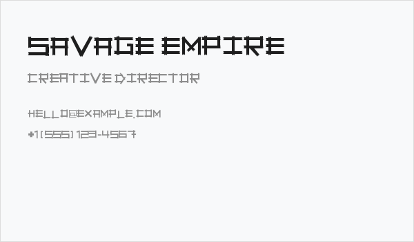 Savage Empire Business Card
