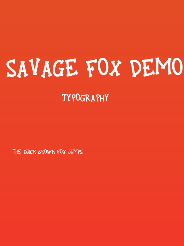 Savage Fox Demo Poster