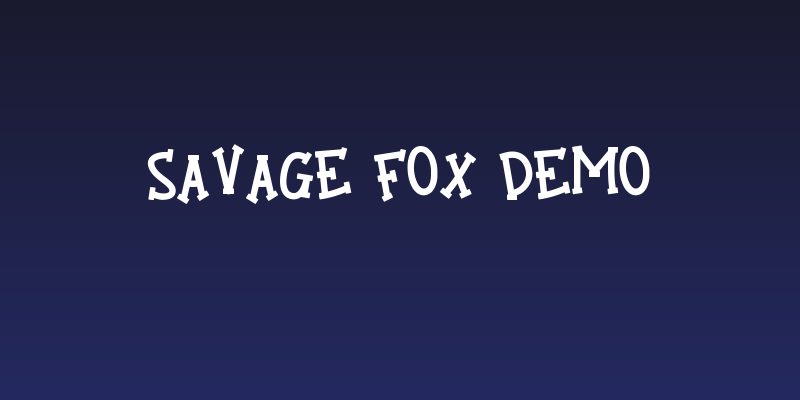 Savage Fox Demo Social Header