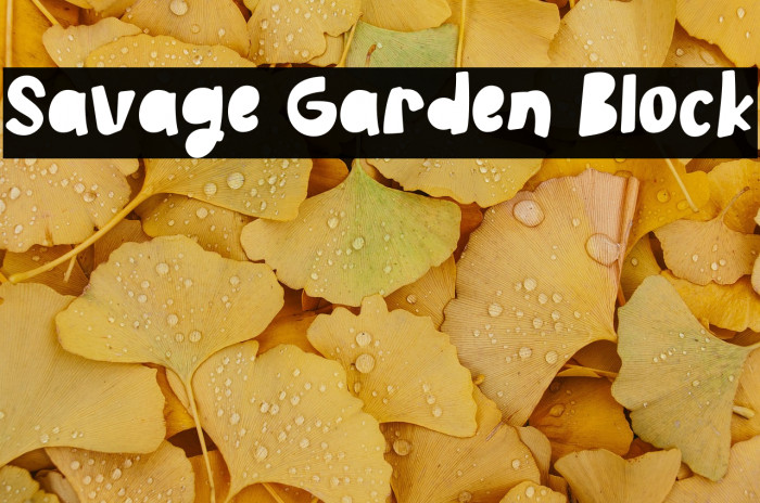 Savage Garden Block Example 1