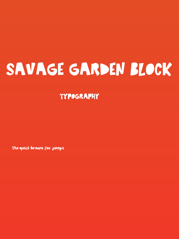 Savage Garden Block Poster