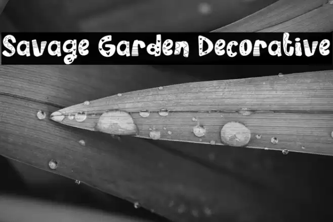 Savage Garden Decorative Font examples